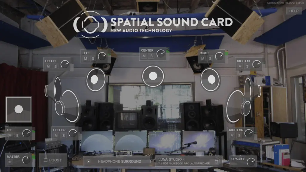Screenshot of the Spatial Sound Card 